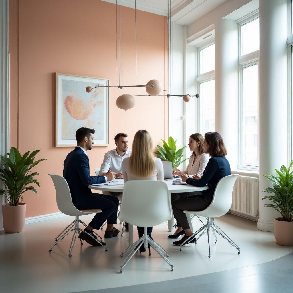 Equipo de FinanConsult en oficina moderna